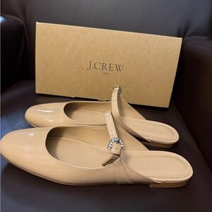 J. Crew Beige Patent Leather Flats